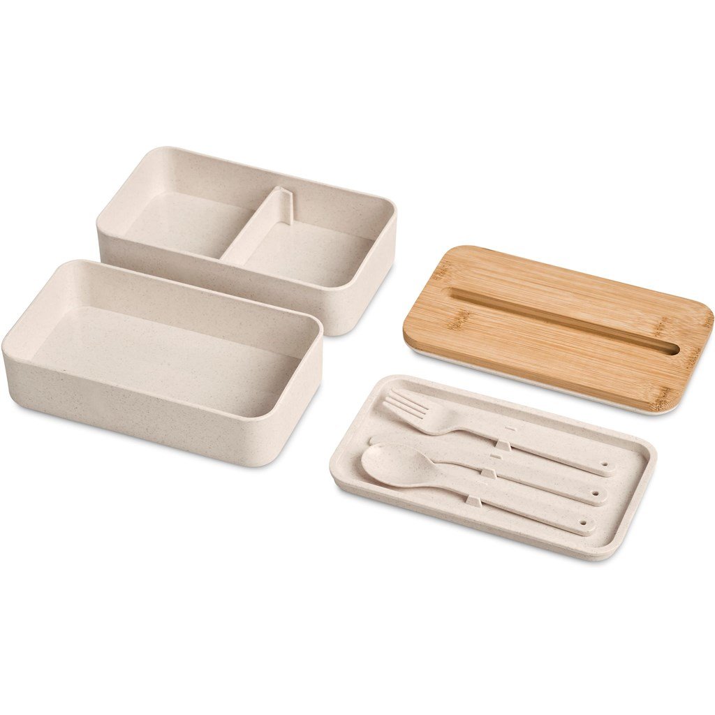 Dura Wheat Straw & Bamboo Lunch Box Set NATURAL - Foodware,Eco-Friendly,Wheat Products,Ideas for Work