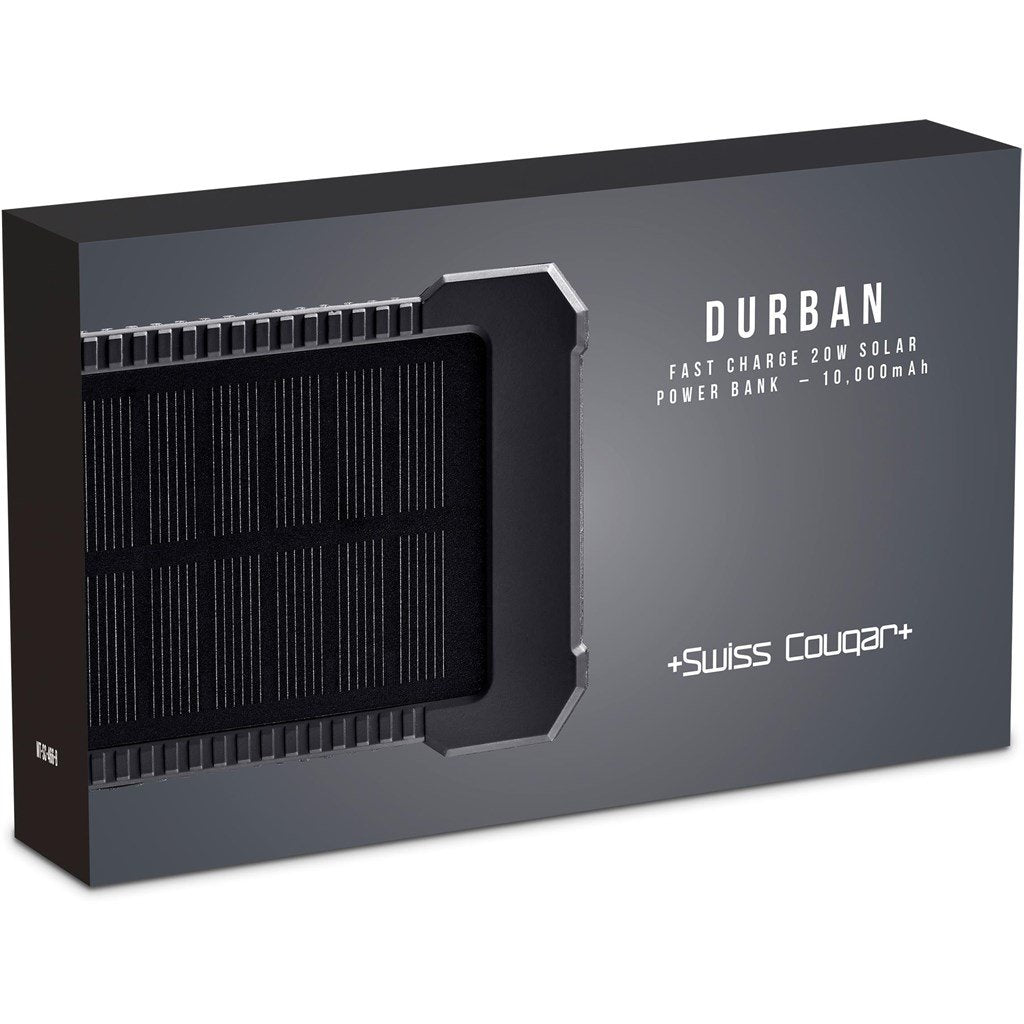 Durban Fast Charge 20W Solar Power Bank -10000mAh BLACK - Banks,Ideas for Loadshedding,Technology