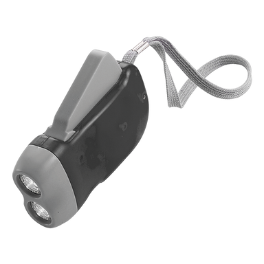 Dynamo Torch with 2 LED Lights Black / STD / Last Buy - Flashlights and Tools