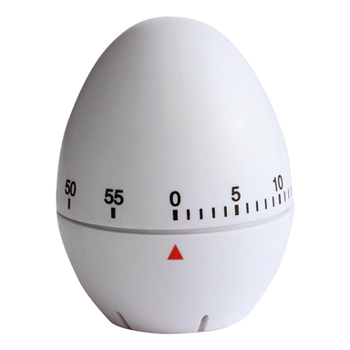 Egg Shaped Plastic Kitchen Timer White / STD / Last Buy - Wine and Food