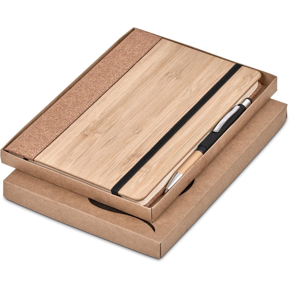 Eri Bamboo & Cork Notebook Pen Set Natural / NT