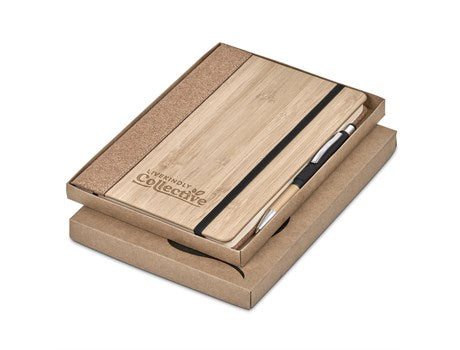Eri Bamboo & Cork Notebook Pen Set Natural / NT