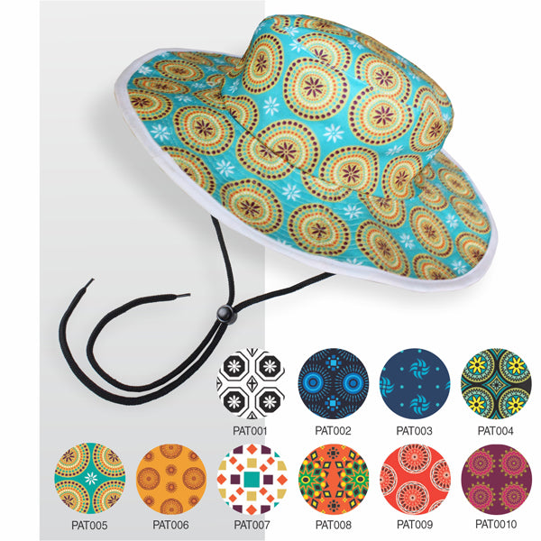 Ethnic Round Bucket Hat with Full Colour print - Head Wear and Scarves