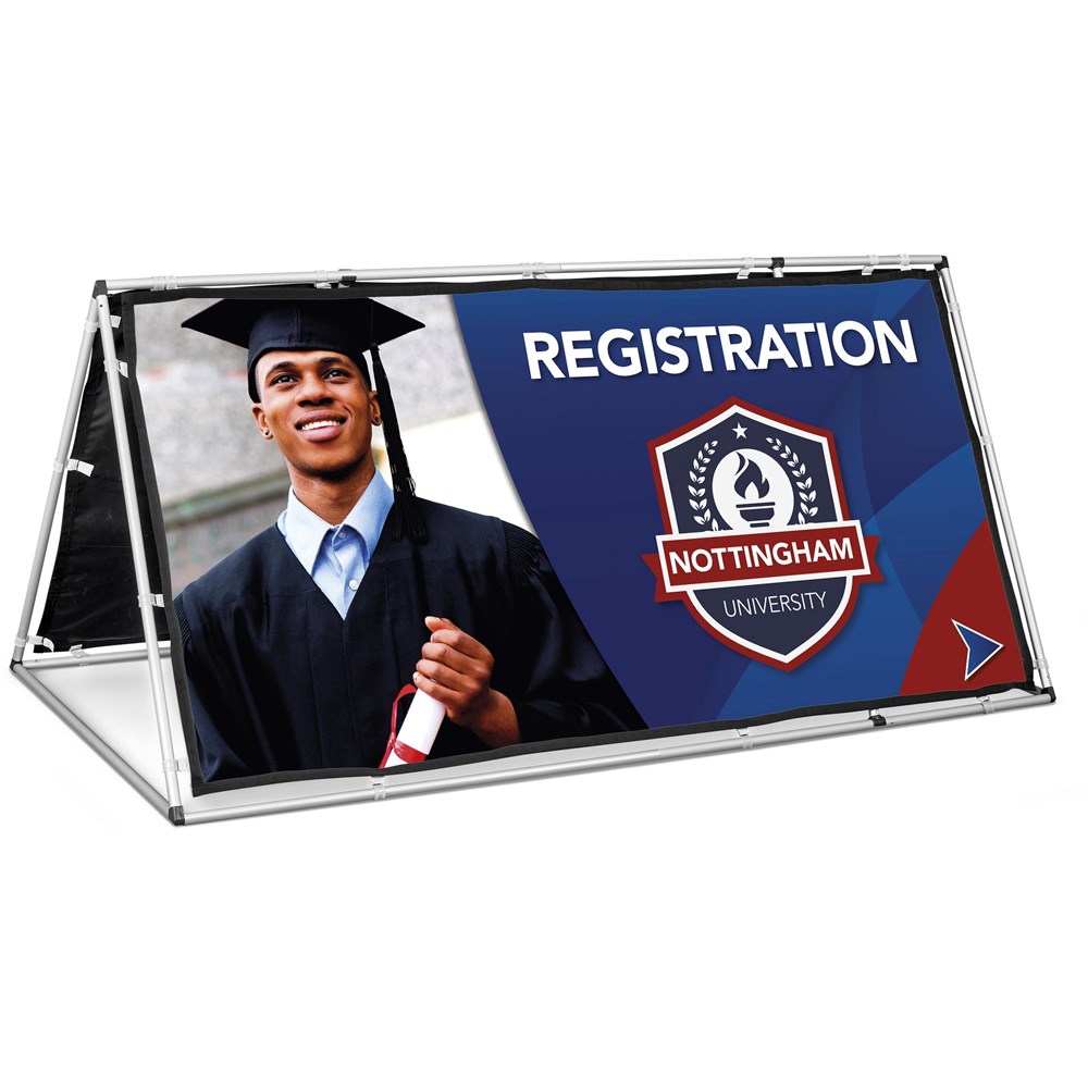 Fade Resistant A-Frame with Fabric Print 2m x 1m - Fade-Resistant Banners