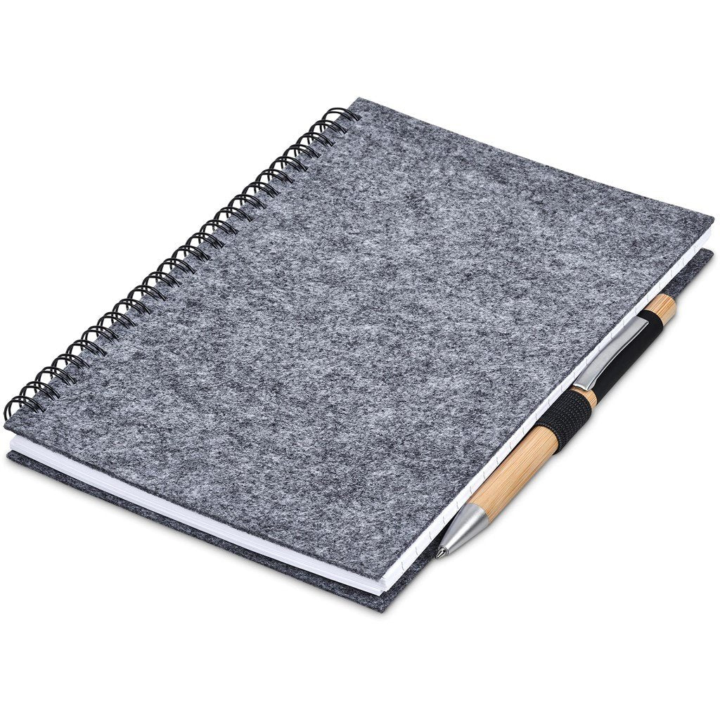 Fuji Recycled PET Felt A5 Spiral Notebook GREY - Notebooks,Eco-Friendly Notebooks,Recycled Products,Notebooks,Ideas