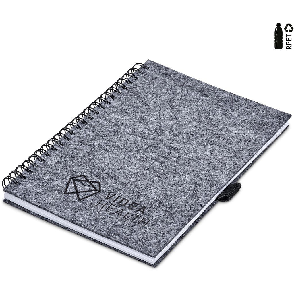 Fuji Recycled PET Felt A5 Spiral Notebook GREY - Notebooks,Eco-Friendly Notebooks,Recycled Products,Notebooks,Ideas