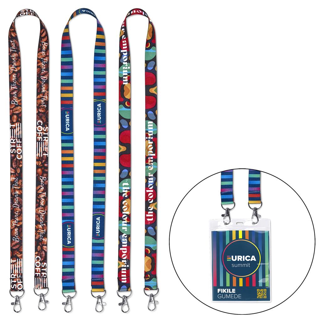 Garros Double-Sided Sublimation Satin Lanyard - Lanyards,Lanyards,Custom Lanyards Wrist Straps and Keyholders,Custom Keyholders