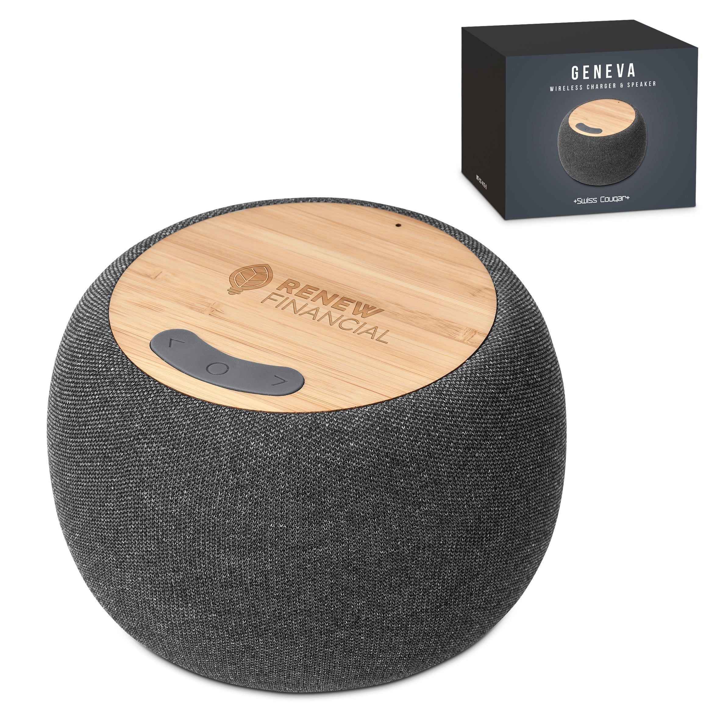 Geneva Wireless Charger & Speaker Grey / GY