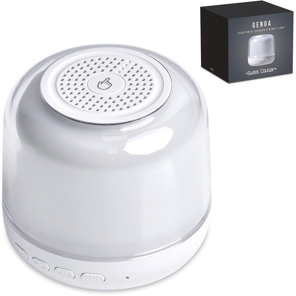 Genoa Bluetooth Speaker & Night Light Solid White / SW