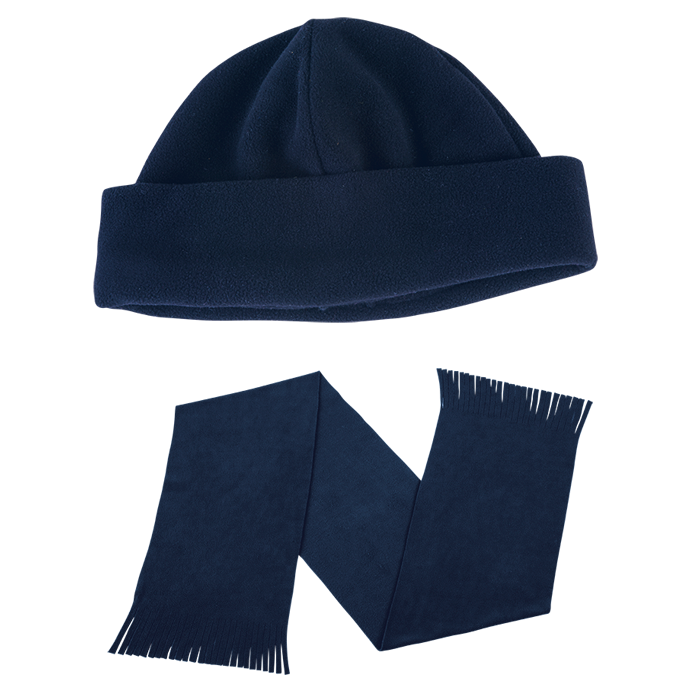 Glacier Scarf and Beanie Set Navy / STD / Regular - Winter 
