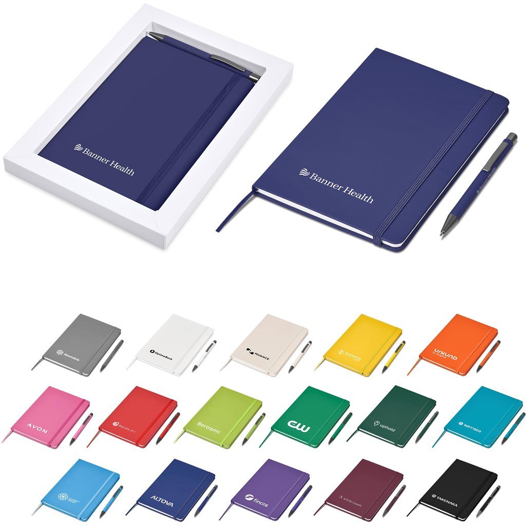 Hibiscus Notebook & Pen Set LIGHT BLUE - Ideas for Conferences,Ideas Work,Notebook Sets