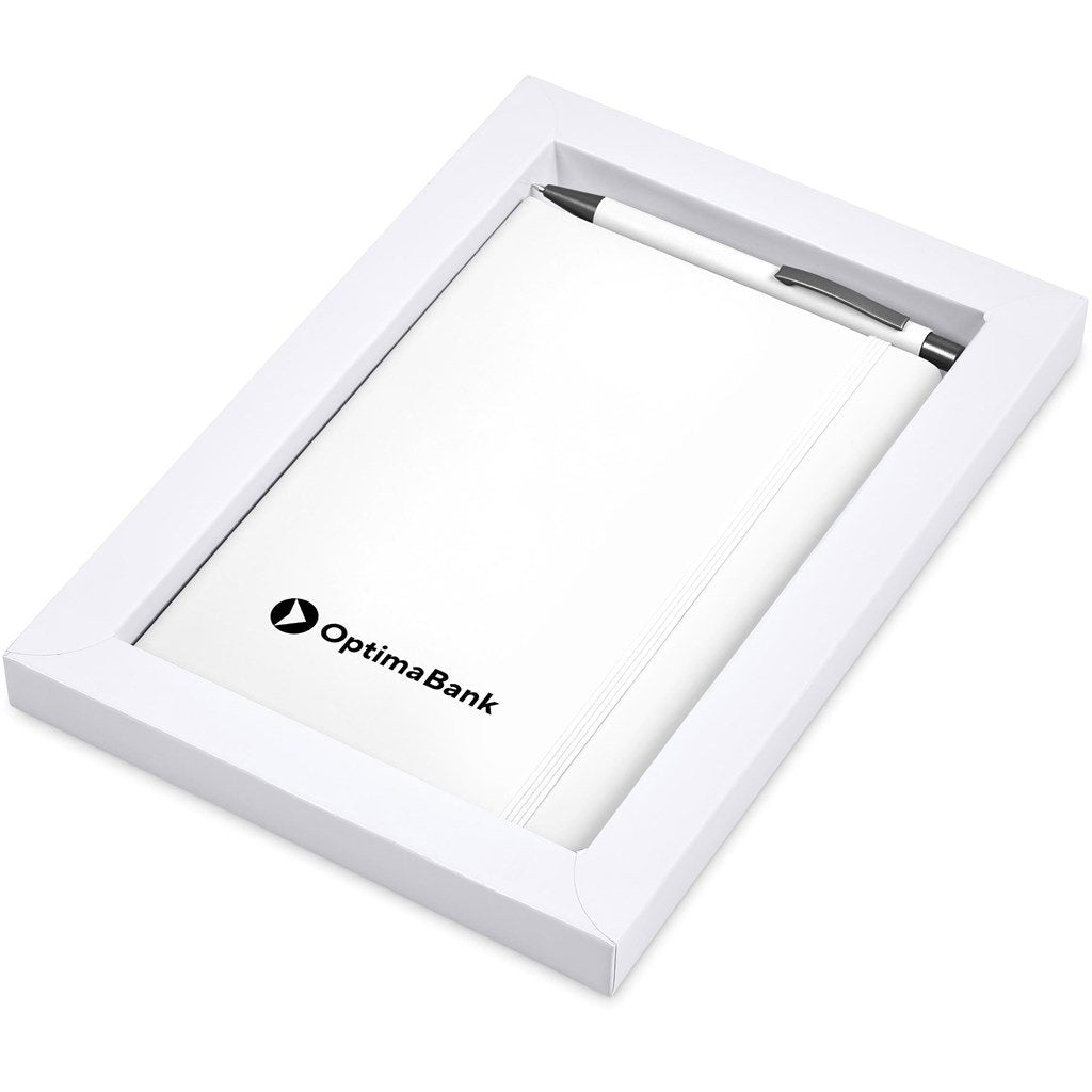 Hibiscus Notebook & Pen Set SOLID WHITE - Ideas for Conferences,Ideas Work,Notebook Sets