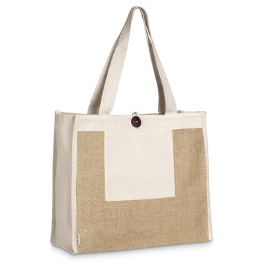 Hikari Jute & Cotton Tote Bag Natural / NT - Shopping Totes