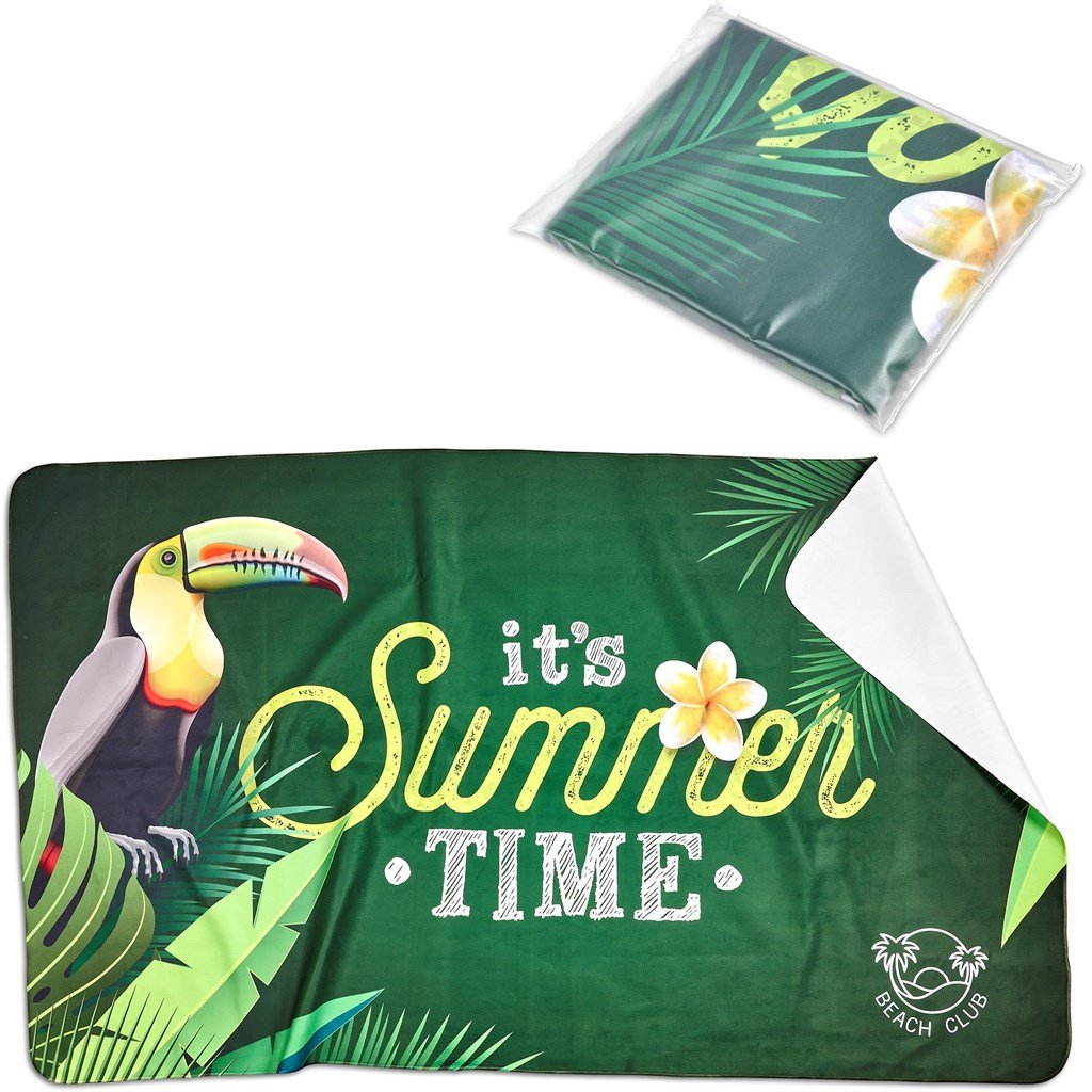 Custom Hula Beach Towel - Single Sided Branding SOLID WHITE - Ideas for Summer,Ideas the Beach,Custom Sports and Fitness,Custom