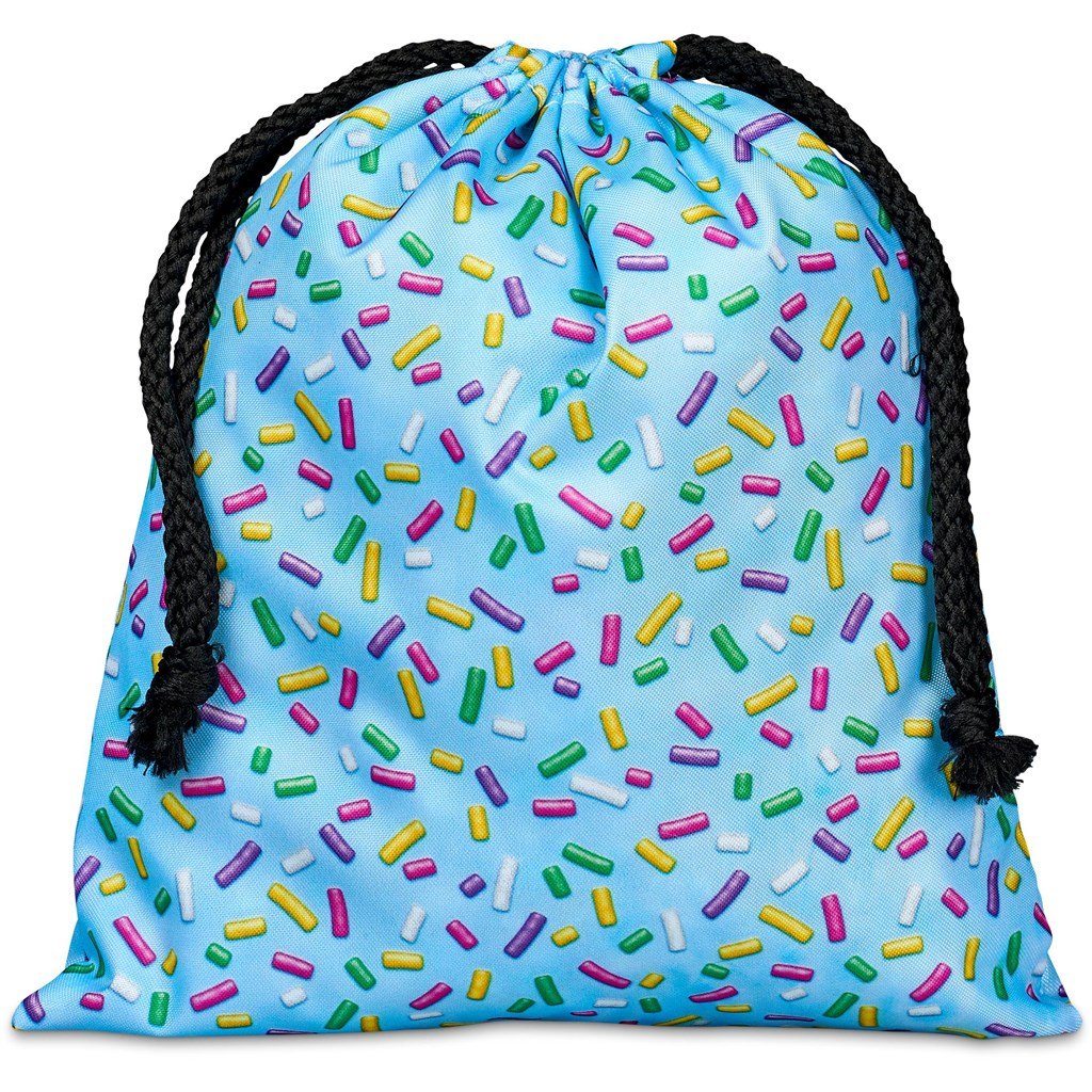Custom Indian Midi Polyester Drawstring Pouch BLACK - Bags and Backpacks,Custom Backpacks