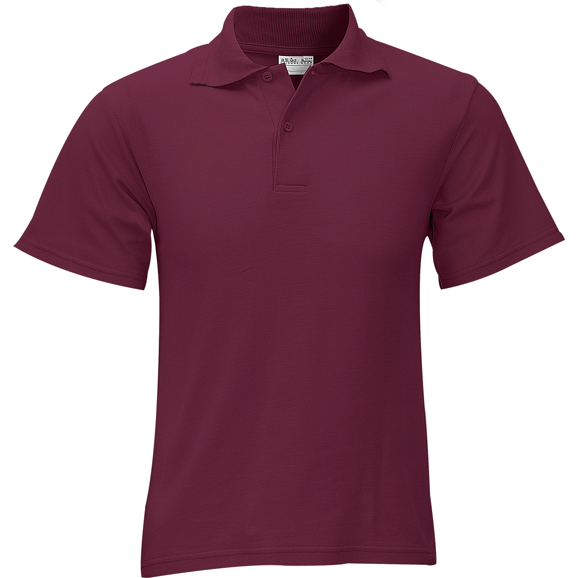 Kids Basic Pique Golf Shirt 4 / Dark Red / DR