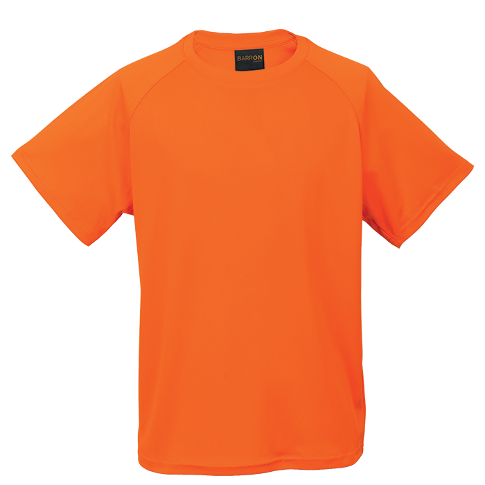 Kids Polyester T-Shirt - 135gsm Safety Orange / 7 to 8 / Last Buy - Kids-T-Shirts