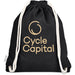 Kinchaku Recycled Canvas Drawstring Bag BLACK - Bags,Eco-Friendly Bags,Cotton Products,Bags,Recycled Bags