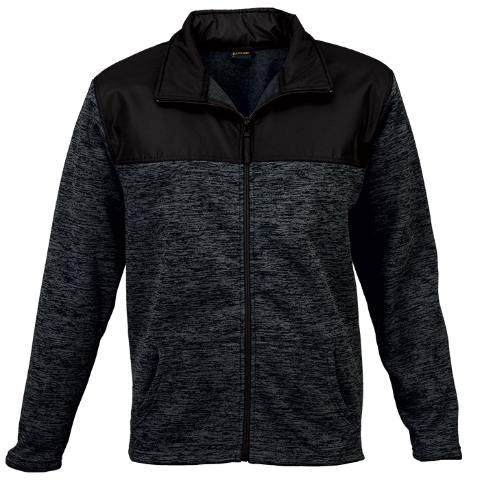 Knox Jacket (KNO-JAC) Charcoal Melange/Black / XL / Last Buy - Fleece Tops