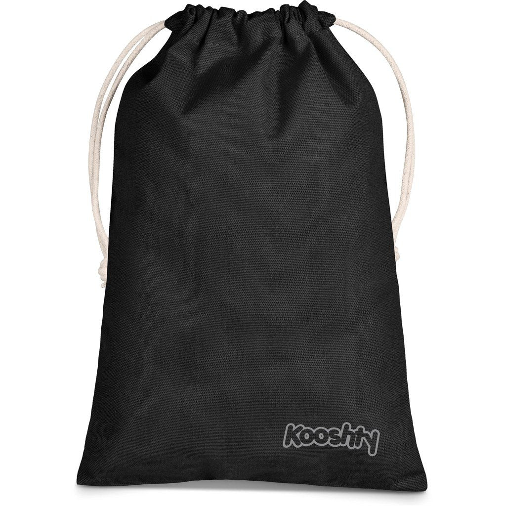 Kokomo Midi Cotton Drawstring Pouch BLACK - Bags,Drawstring Bags,Bags