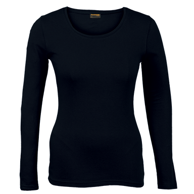 Ladies 145g Long sleeve T-shirt (LTSL145B) Black / XS / Regular - T-Shirts