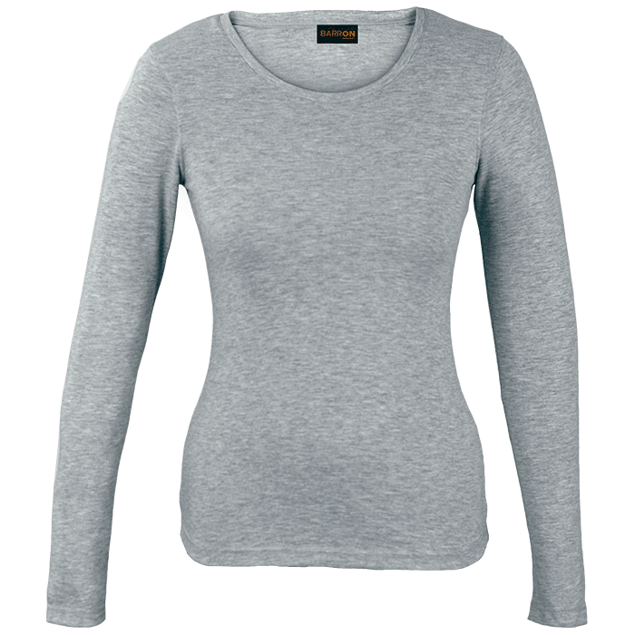 Ladies 145g Long sleeve T-shirt (LTSL145B) Dark Grey / XS / Regular - T-Shirts
