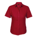 Ladies Basic Poly Cotton Blouse Short Sleeve Red / SML / Regular - Shirts-Corporate