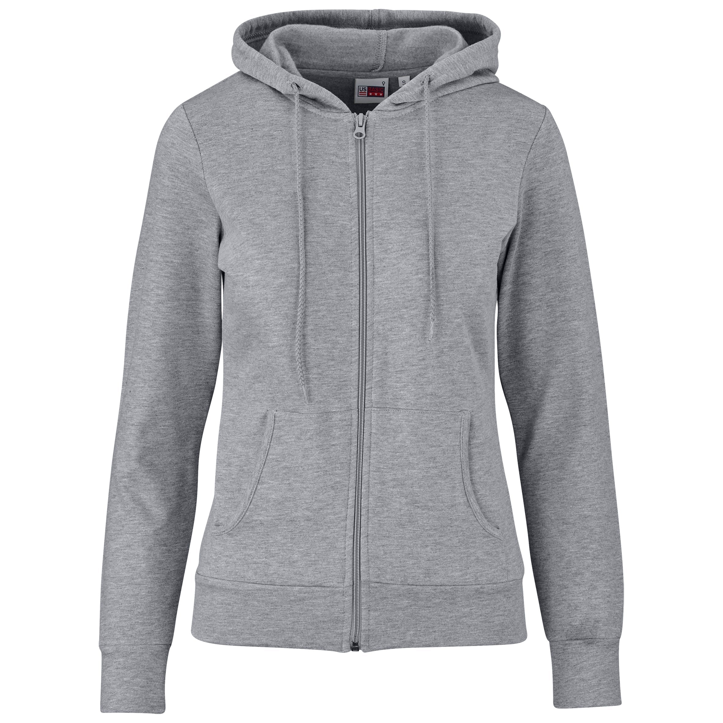 Ladies Bravo Hooded Sweater-L-Grey-GY