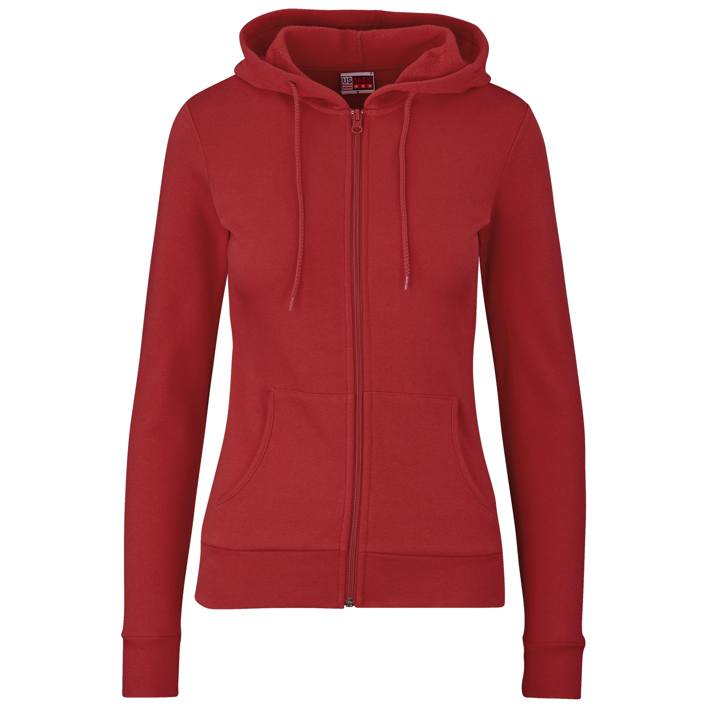 Ladies Bravo Hooded Sweater-L-Red-R