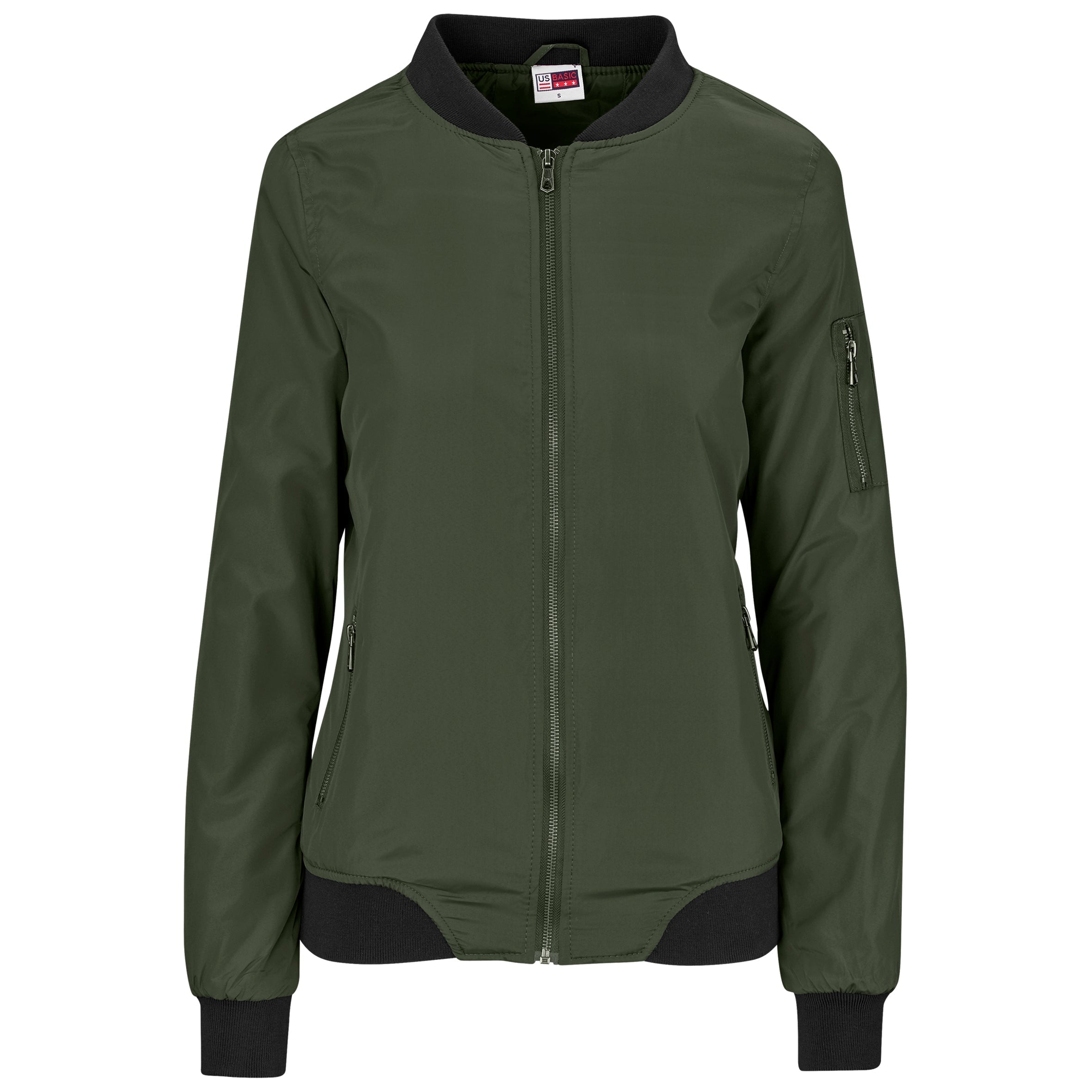 Ladies Crusader Bomber Jacket-L-Military Green-MG