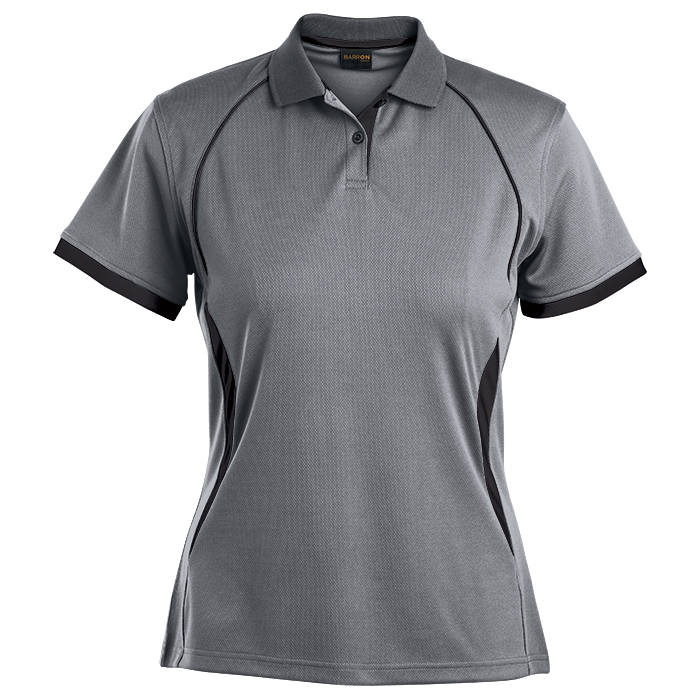 Ladies Derby Golfer Silver/Black / SML / Regular - Golf Shirts