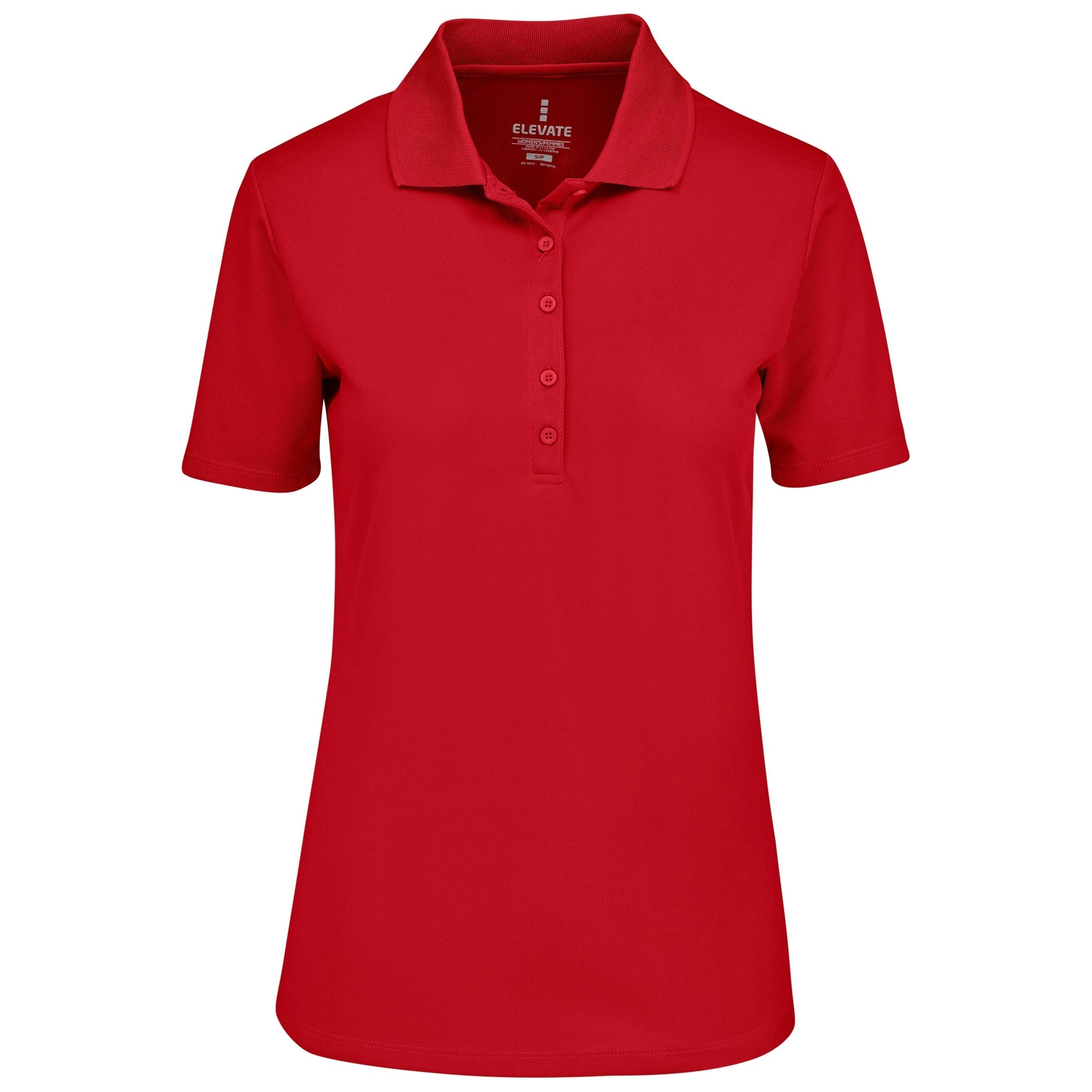 Ladies Edge Golf Shirt-L-Red-R