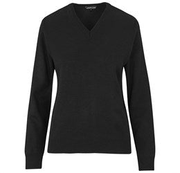 Ladies Heavyweight Ecuador V-Neck Jersey-2XL-Black-BL