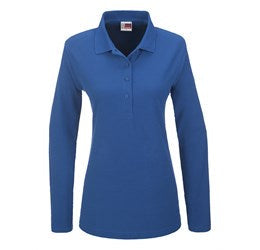 Ladies Long Sleeve Boston Golf Shirt - Black Only-