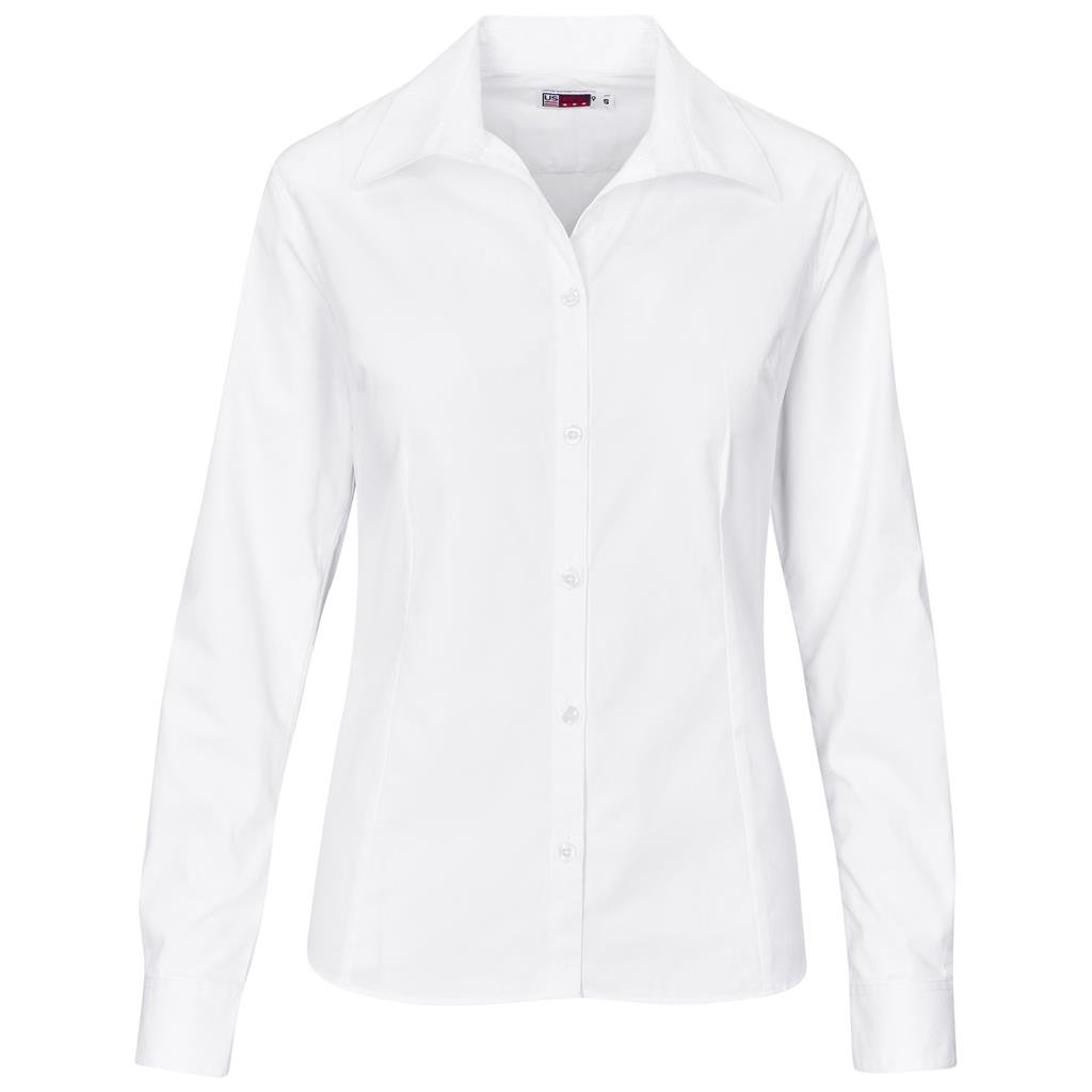 Ladies Long Sleeve Cotton Twill Moderna Shirt S / WHITE - Lounge Shirts,New Clothing 2025