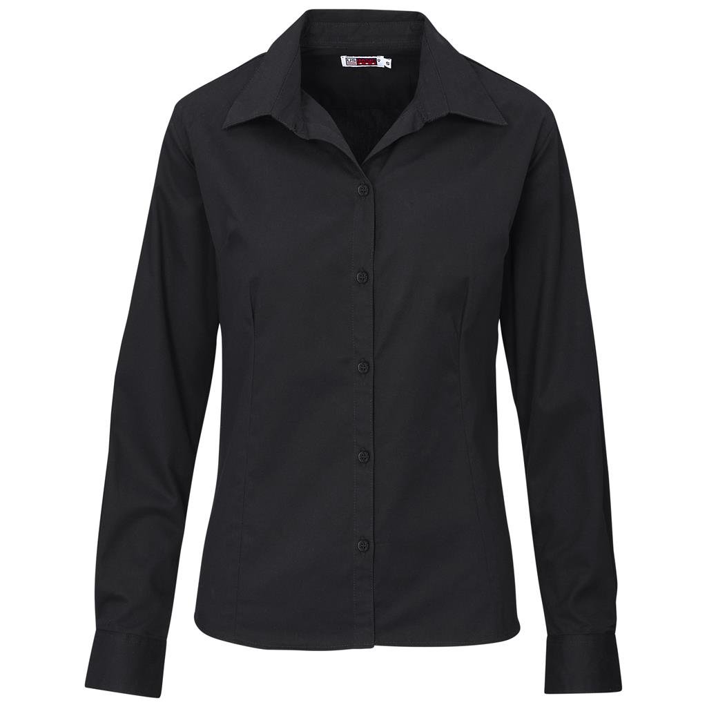 Ladies Long Sleeve Cotton Twill Moderna Shirt S / BLACK - Lounge Shirts,New Clothing 2025