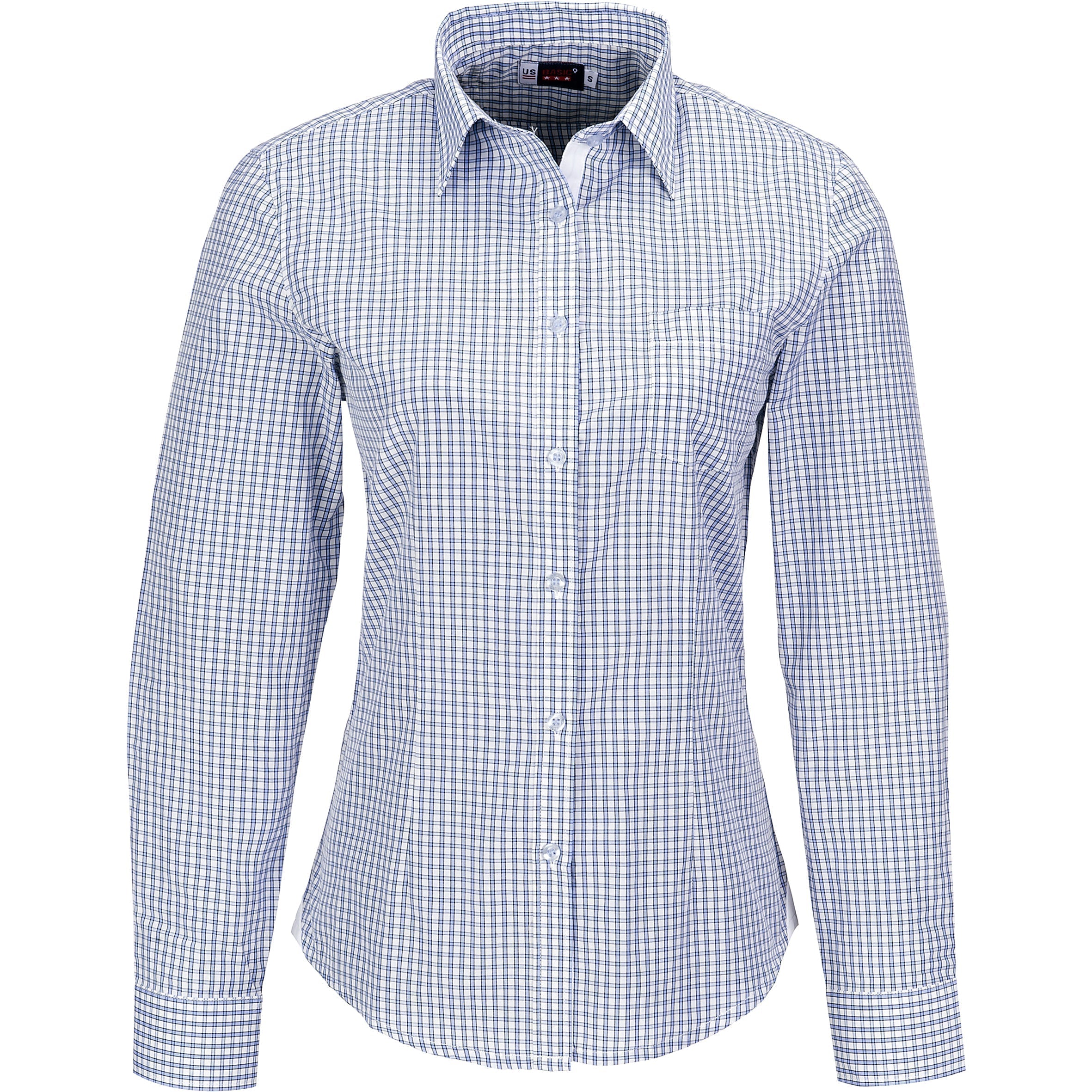 Ladies Long Sleeve Kenton Shirt - Light Blue Only-L-Light Blue-LB