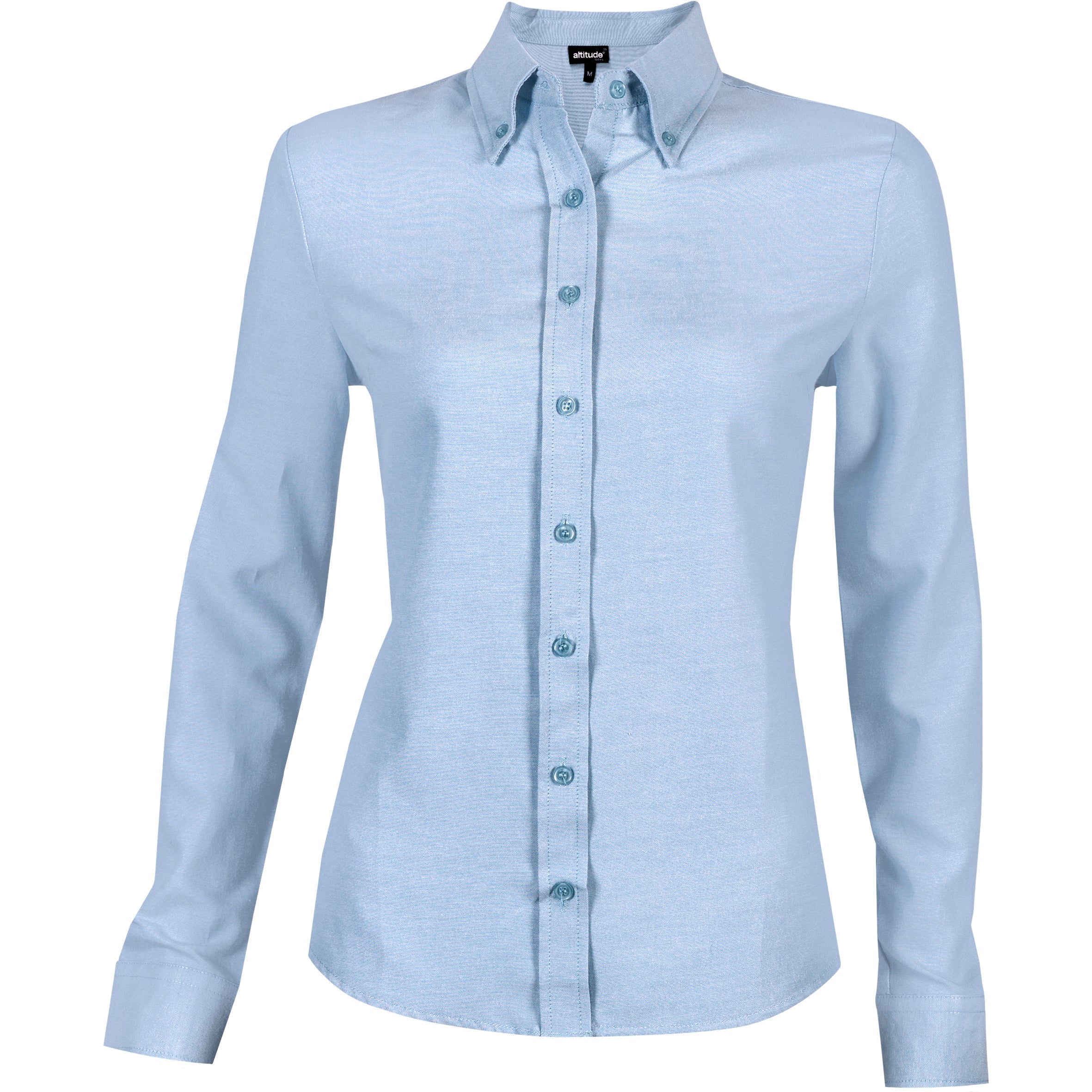 Ladies Long Sleeve Oxford Shirt - White Only-
