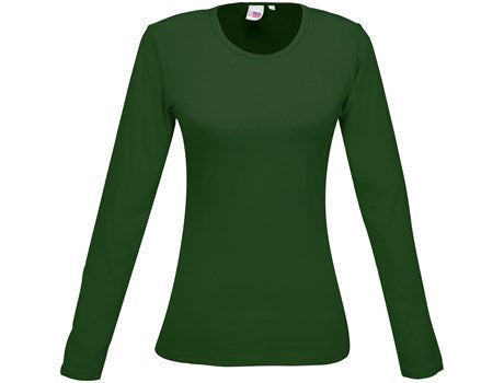 Ladies Long Sleeve Portland T-Shirt - Lime Only-