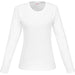 Ladies Long Sleeve Portland T-Shirt - Lime Only-L-White-W