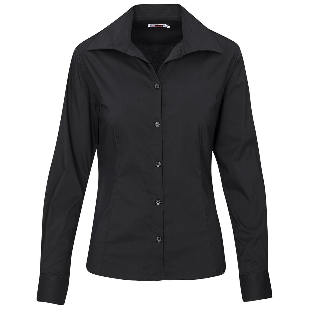 Ladies Long Sleeve Sheffield Stretch Shirt S / BLACK - Lounge Shirts,New Clothing 2025