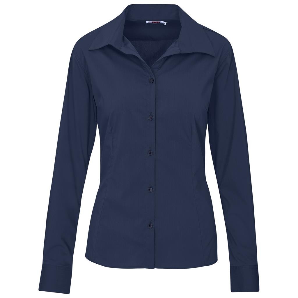 Ladies Long Sleeve Sheffield Stretch Shirt S / NAVY - Lounge Shirts,New Clothing 2025