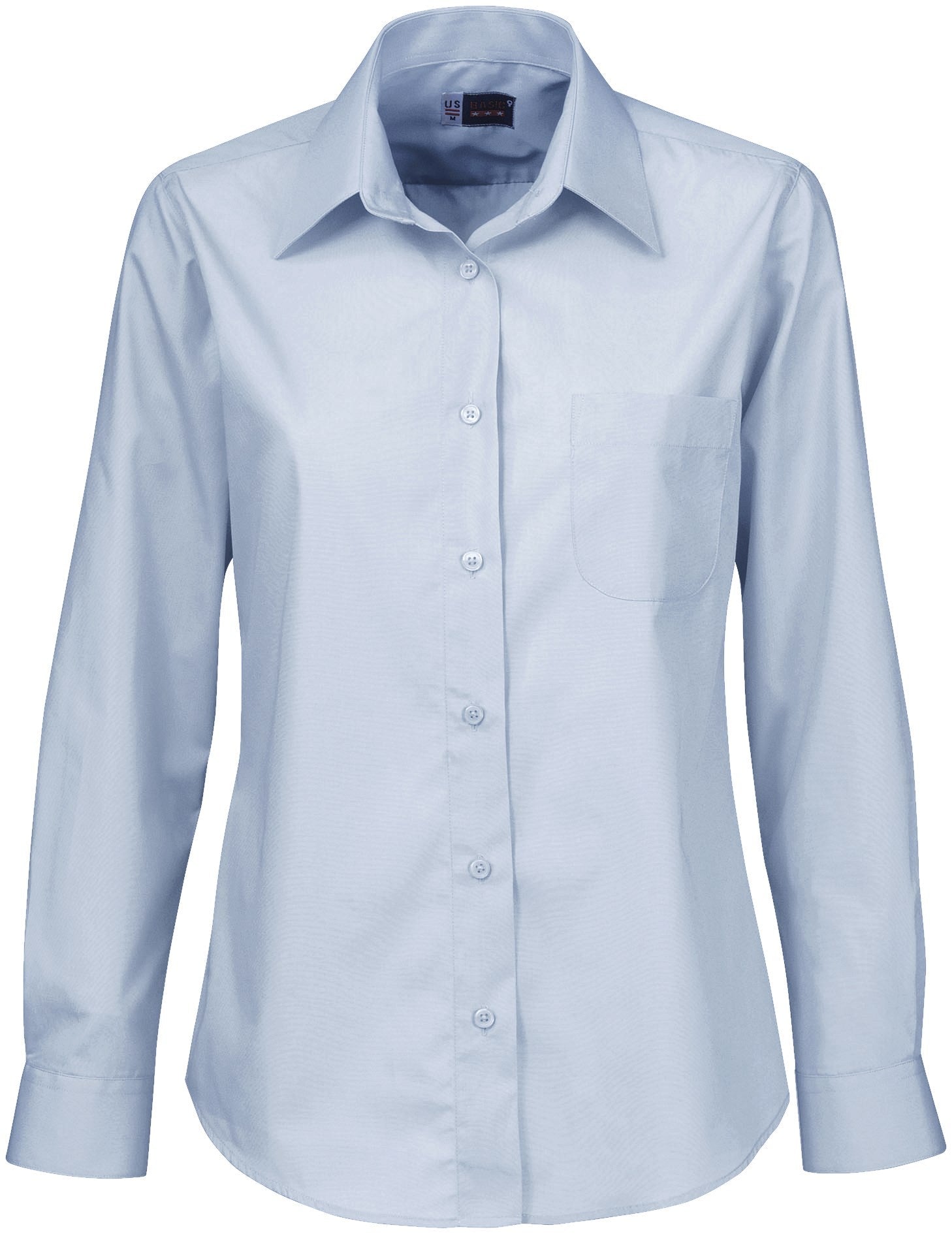 Ladies Long Sleeve Washington Shirt - Blue Only-L-Blue-BU