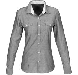 Ladies Long Sleeve Windsor Shirt - Light Blue Only-