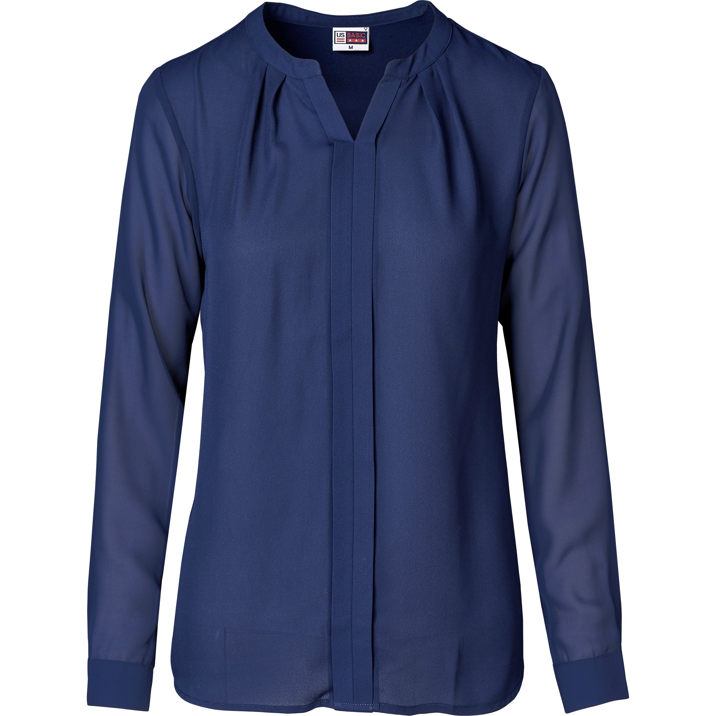 Ladies Long Sleeve Zenobia Blouse 2XL / Navy / N