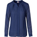 Ladies Long Sleeve Zenobia Blouse-L-Navy-N