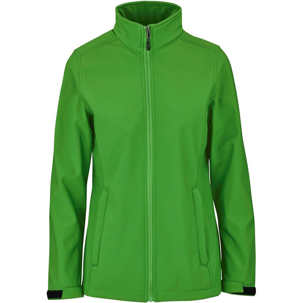 Ladies Maxson Softshell Jacket - Black XL / Green / G