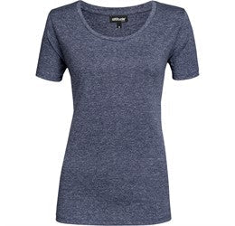 Ladies Oregon Melange T-Shirt-L-Navy-N