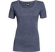 Ladies Oregon Melange T-Shirt-L-Navy-N