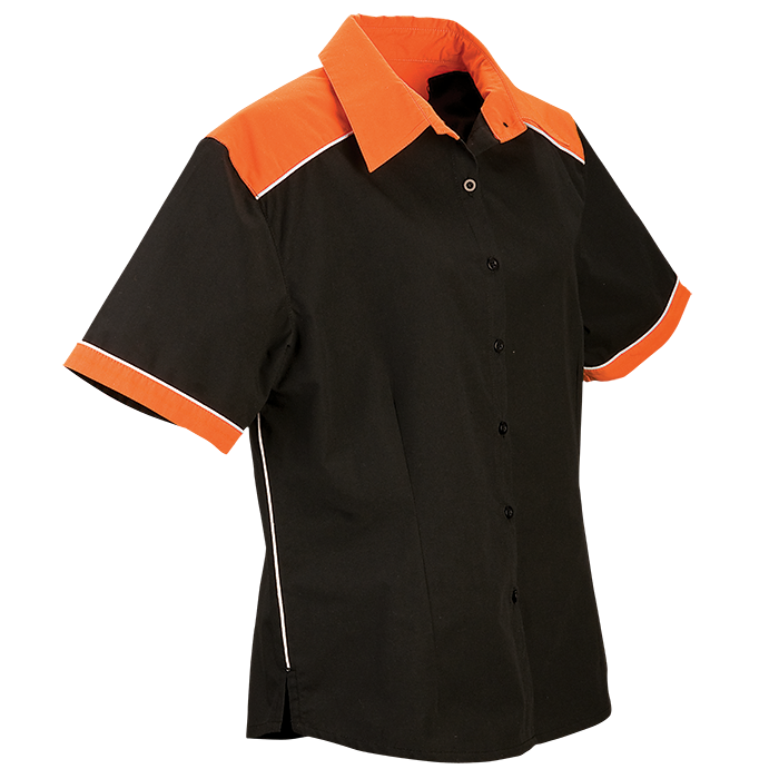 Ladies Racing Pit Shirt Orange/Black / SML / Regular - Shirts-Racing